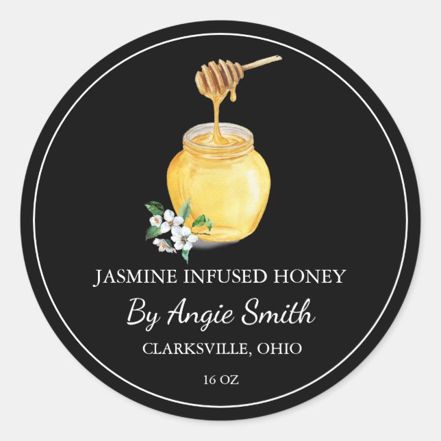 Simple Jasmine Infused Honey Label (Front)