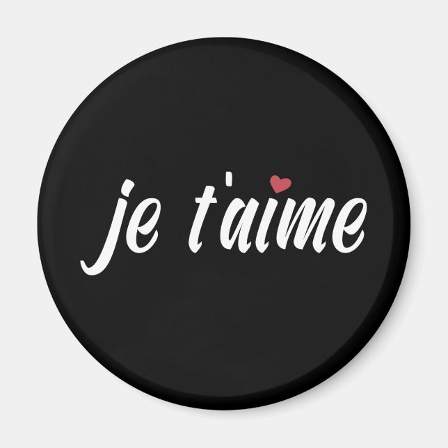 Simple Je T'aime I Love You Valentine | Magnet (Front)