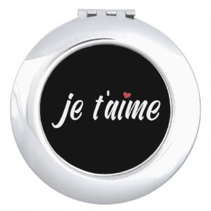 Simple Je T'aime I Love You Valentine Mirror