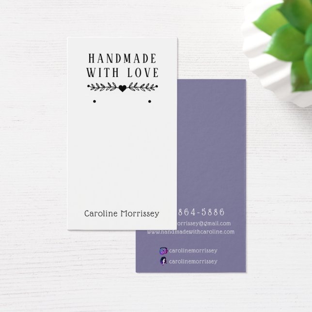 Simple Jewelry Earring Display Purple Card (Desk)