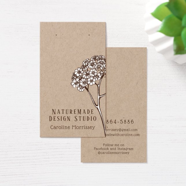 Simple Jewelry Earring Display Rustic Card (Desk)