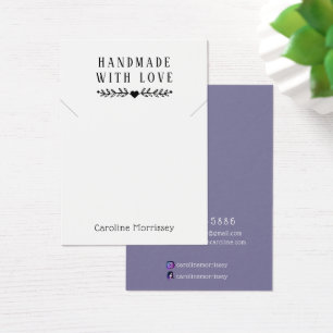 Simple Jewelry Necklace Display Purple Card