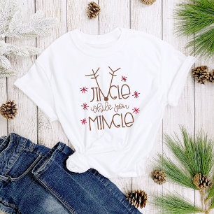 Simple Jingle While You Mingle Christmas Women's T-Shirt