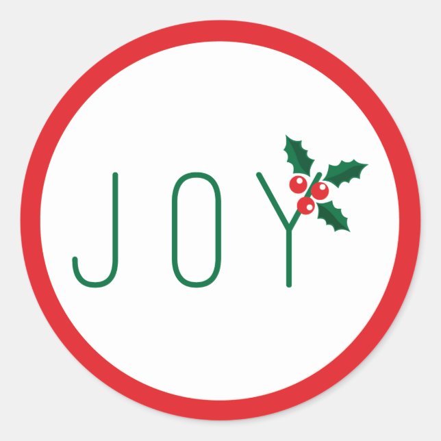 Simple Joy Holiday Sticker (Front)