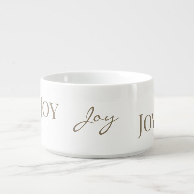 Simple "Joy" Mixed Font Chili Bowl (Center)