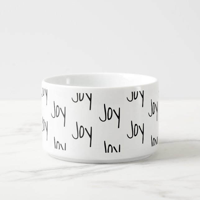 Simple "Joy" Pattern typography Chili Bowl (Center)