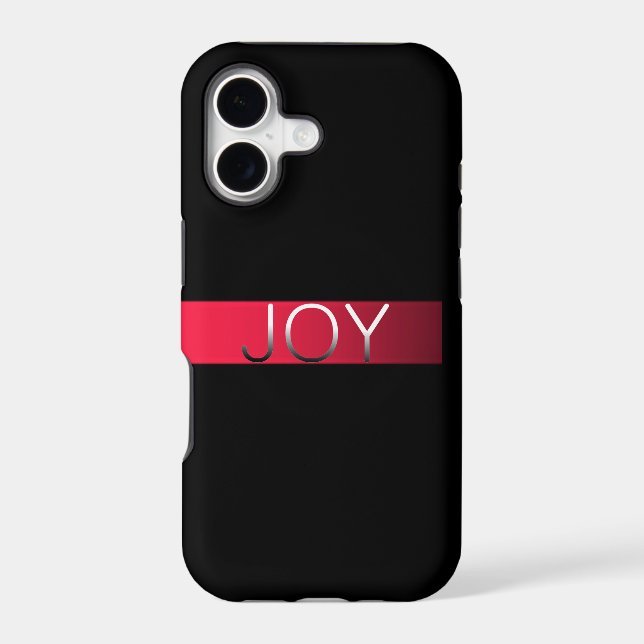 Simple JOY Pink Black Iphone Case (Back)