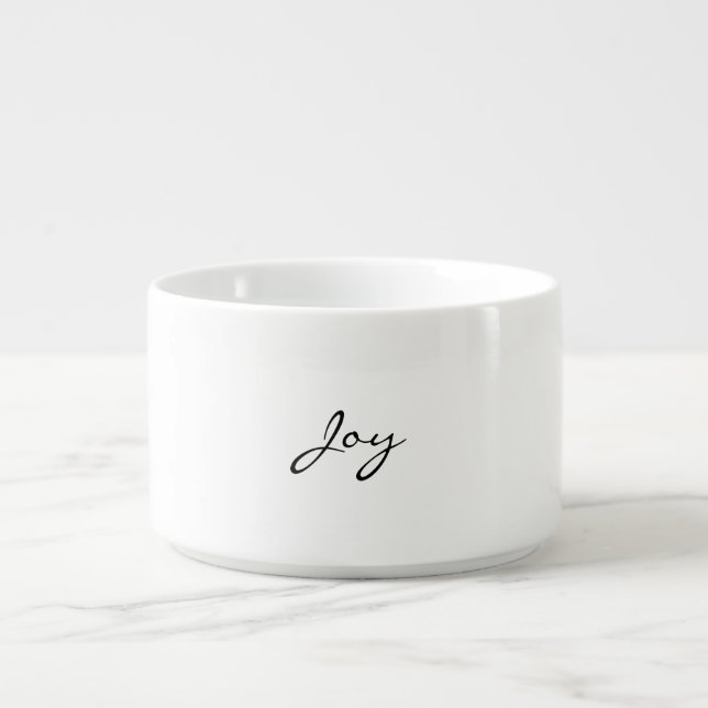 Simple "Joy" Script typography Chili Bowl (Center)
