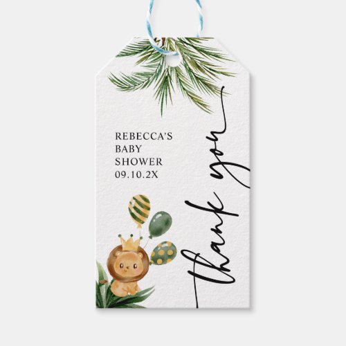 Simple Jungle Party Baby Shower Party Favors Gift Tags