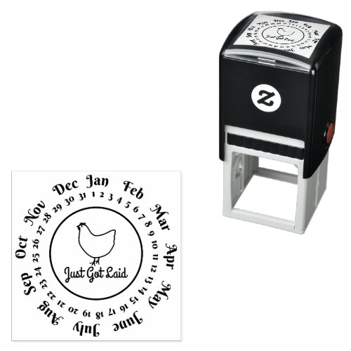 Simple Just Got Laid Chicken Egg Carton Date Stamp