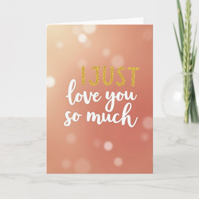 Simple Just Love So Much Card (Front)
