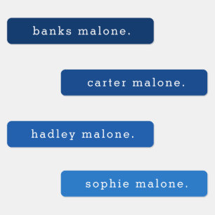 Simple Kids Blue Waterproof Name Labels
