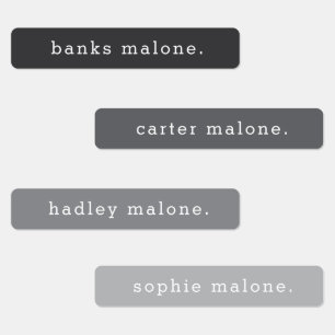 Simple Kids Grey Waterproof Name Labels