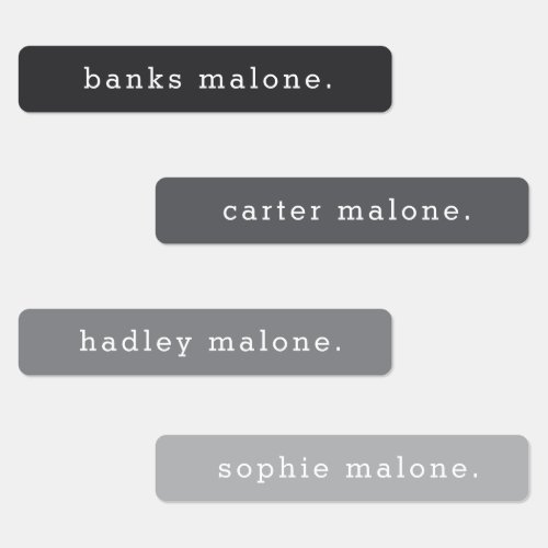 Simple Kids Grey Waterproof Name Labels