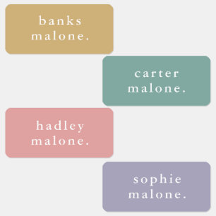 Simple Kids Name Waterproof Clothing Labels