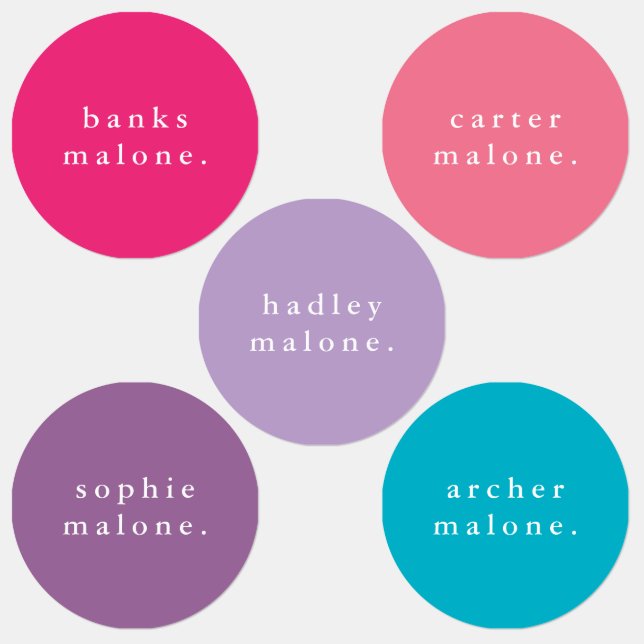 Simple Kids Name Waterproof Clothing Labels (Group)