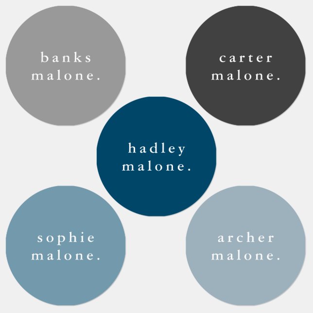 Simple Kids Name Waterproof Clothing Labels (Group)