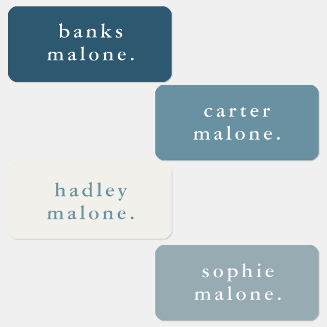 Simple Kids Name Waterproof Clothing Labels (Group)