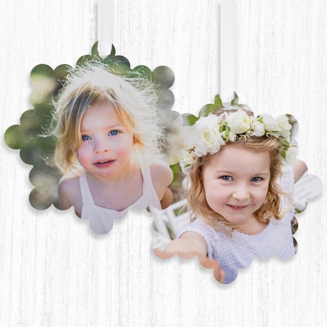 Simple Kids Photo Keepsake Cute Ornament Card (custom christmas ornament)