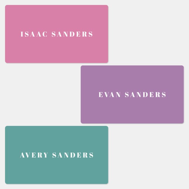 Simple Kids Rainbow Waterproof Name Labels (Group)