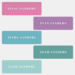 Simple Kids Rainbow Waterproof Name Labels