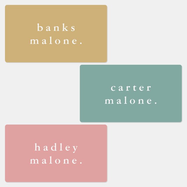 Simple Kids Rainbow Waterproof Name Labels (Group)