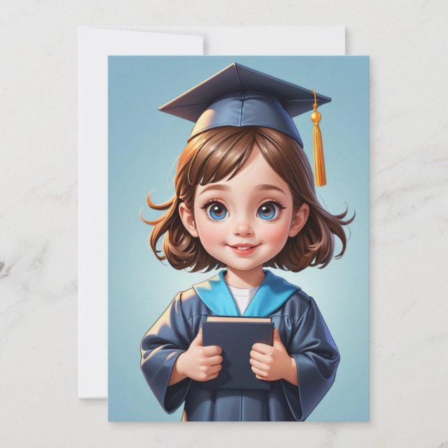 Simple kindergarten graduation invitation (Front)