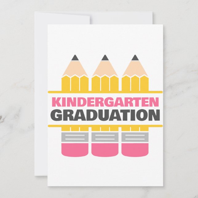 Simple kindergarten graduation invitation (Front)