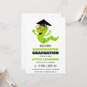 Simple kindergarten graduation invitation