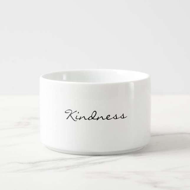 Simple "Kindness" Script typography Chili Bowl (Center)