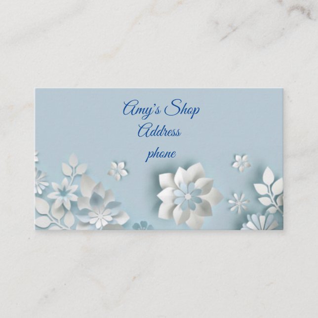 Simple kitschy Light blue  Business Card (Front)