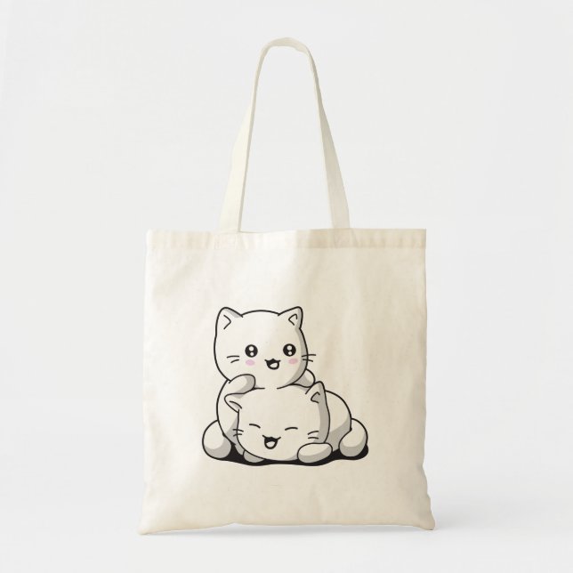 Simple kitten tote bag (Front)