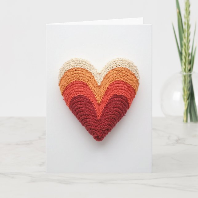 Simple Knit Heart Card (Front)