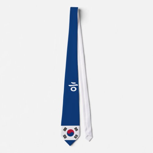 Simple Korean Hangul Tie with flag