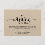 Simple Kraft Calligraphy Wedding Wishing Well Enclosure Card<br><div class="desc">This simple kraft calligraphy wedding wishing well card is perfect for a rustic or modern theme wedding. The minimalist design features an elegant brush script font and a lovely feminine heart. Personalize this invitation enclosure card with your names,  and feel free to write your own poem too!</div>
