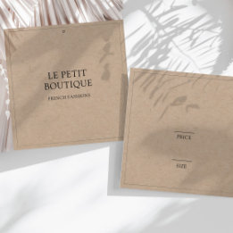 Simple Kraft Clothing Square Hang Price Tag