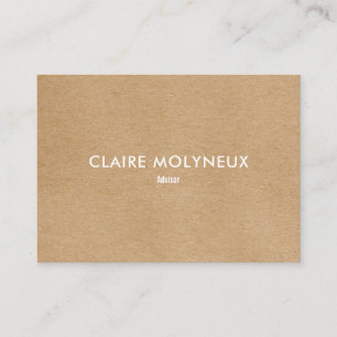 Simple Kraft Modern Professional Business Card