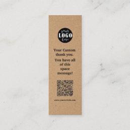 Simple Kraft Paper Bookmark Card