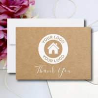 Simple Kraft Paper Custom Business Logo Message