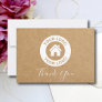 Simple Kraft Paper Custom Business Logo Message Thank You Card