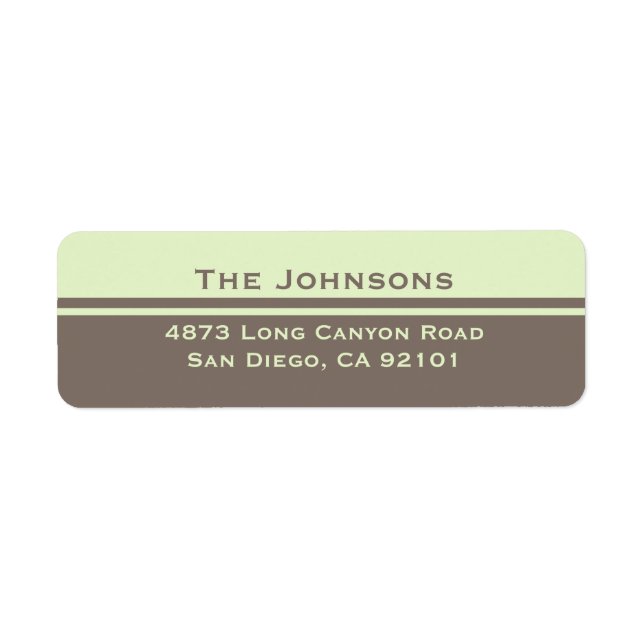 Simple Label (Front)