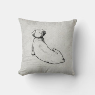 Simple Labrador Minimalist Art Throw Pillow
