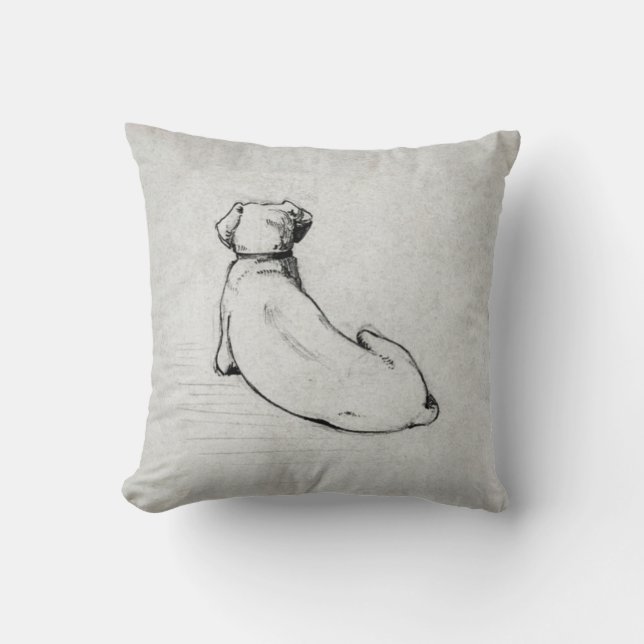 Simple Labrador Minimalist Art Throw Pillow (Front)