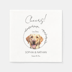 Simple Labrador Retriever Dog Wedding Cocktail Napkins
