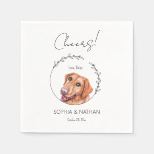 Simple Labrador Retriever Dog Wedding Cocktail  Napkins
