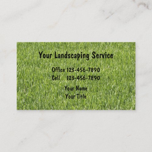 Simple Landscaping Business Cards