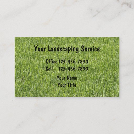 Customizable Simple Landscaping Business Cards