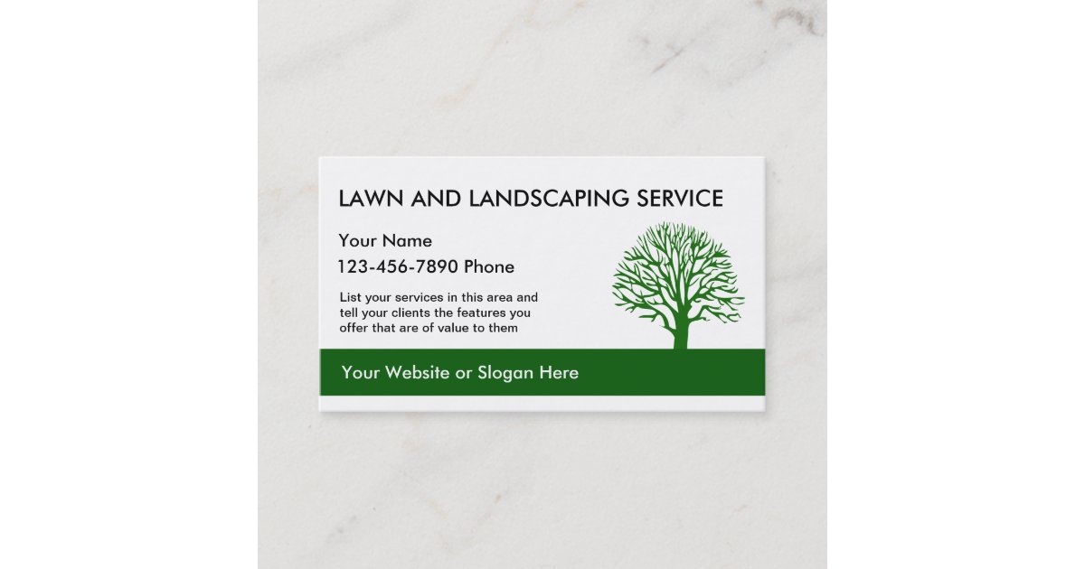 Simple Landscaping Cards Template | Zazzle