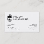 Simple Landscaping  Lawn Care Design Tree Roots Business Card (Front)
