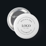 Simple Large business logo minimalist Custom Button<br><div class="desc">Introduce a dynamic and personalized touch to your brand's promotional strategy with our 'Your Logo Here' Simple Customizable Button. This button is the epitome of straightforward, effective branding, providing an ideal platform for showcasing your logo and business details in a concise and noticeable format. The essence of this product lies...</div>